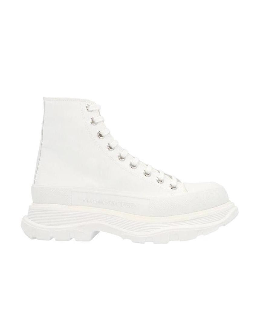 Alexander Mcqueen Tread Slick High Top Sneaker In White