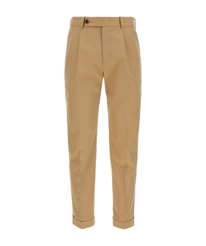 Alexander Mcqueen Cropped Tailored Trousers In Brown