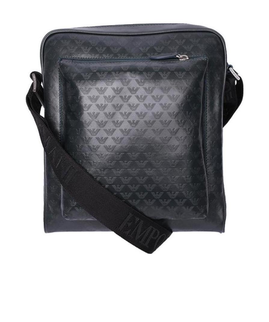 Emporio Armani Logo Details Satchel In Black