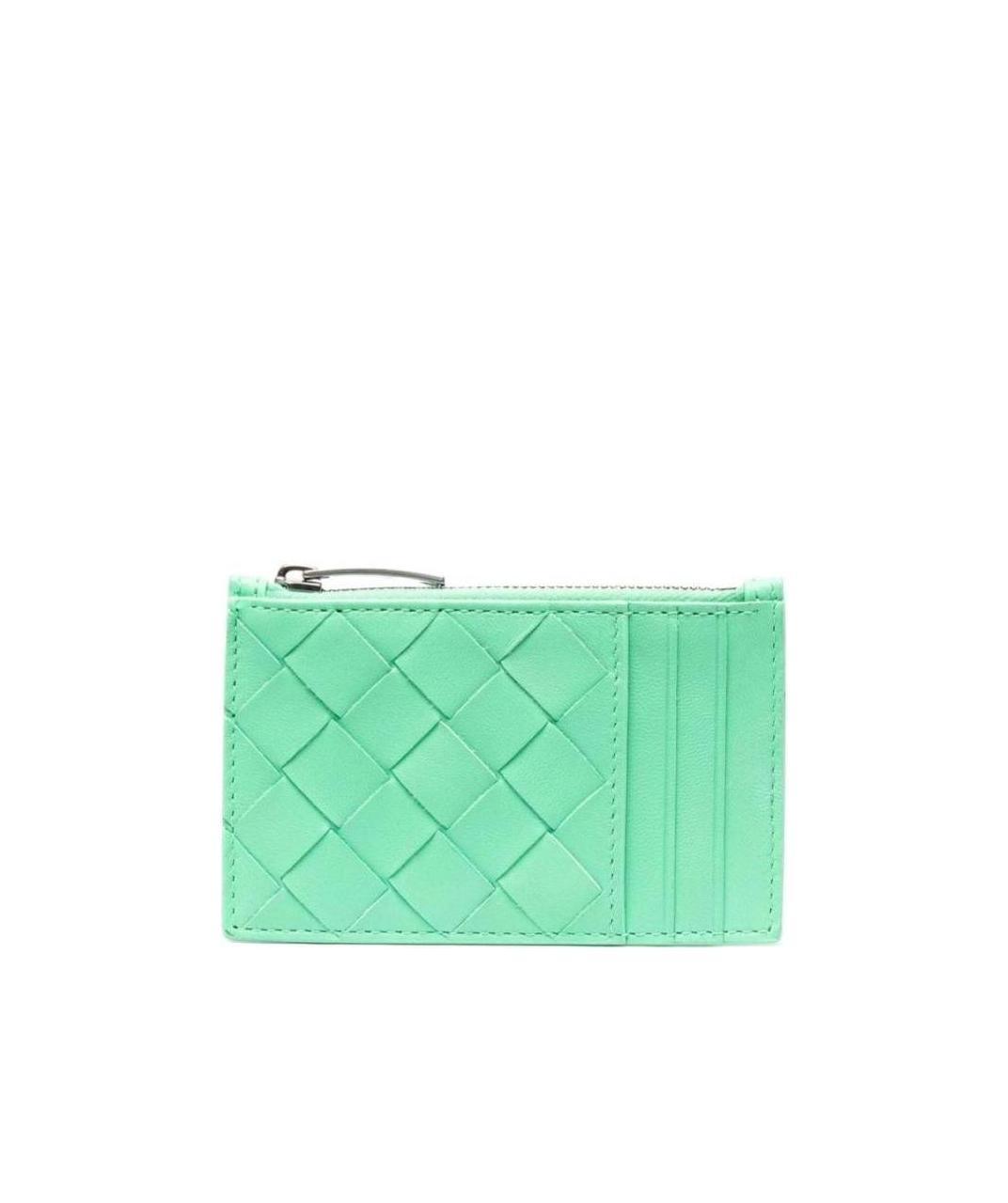 Bottega Veneta Intrecciato Zip-top Card Holder In Green