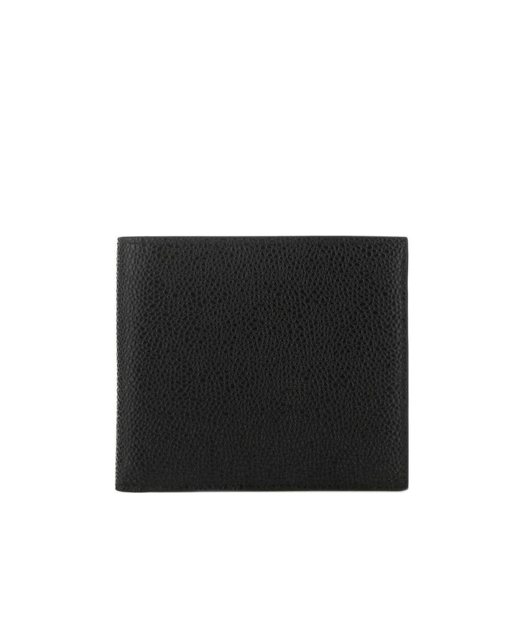 Thom Browne Pebble-grain Leather Billfold Wallet In Black