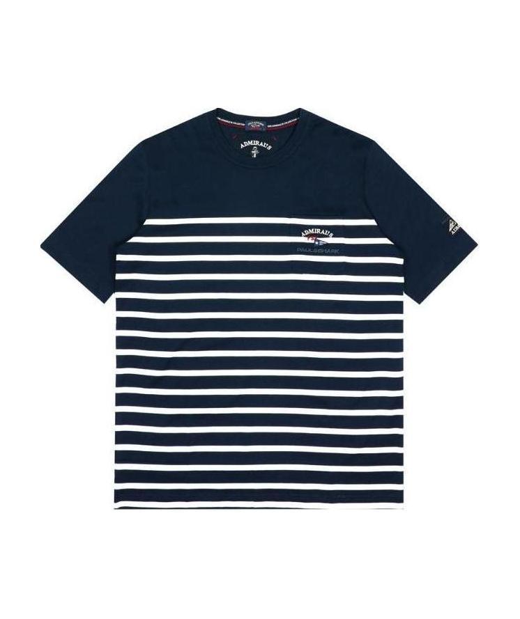 Shop Paul & Shark Logo Embroidered T-shirt In Black