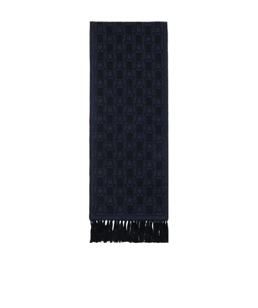 Ferragamo Logo Scarf In Black