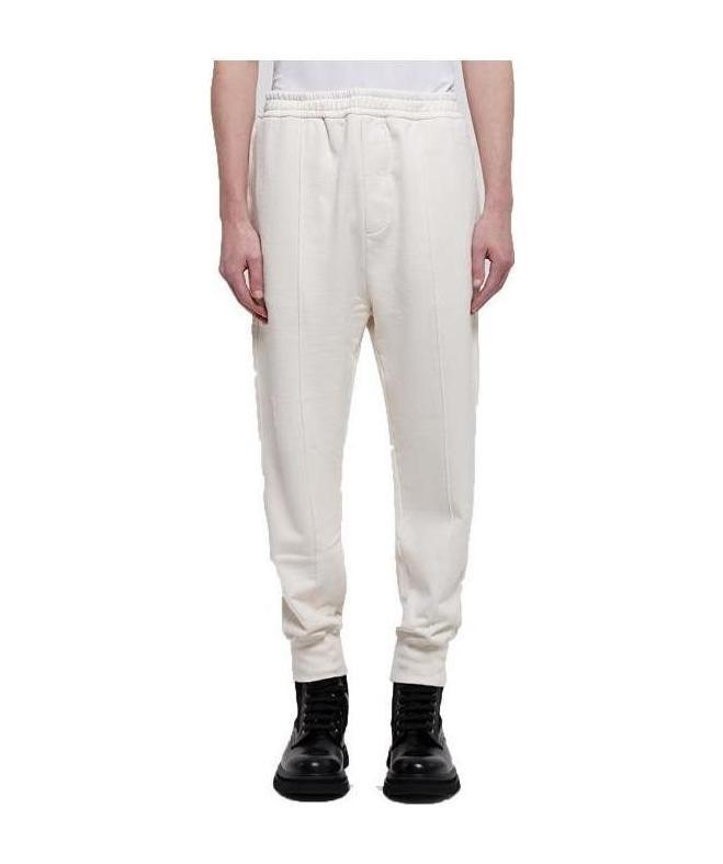 Prada Logo Stretch Waist Sweatpants In Nude