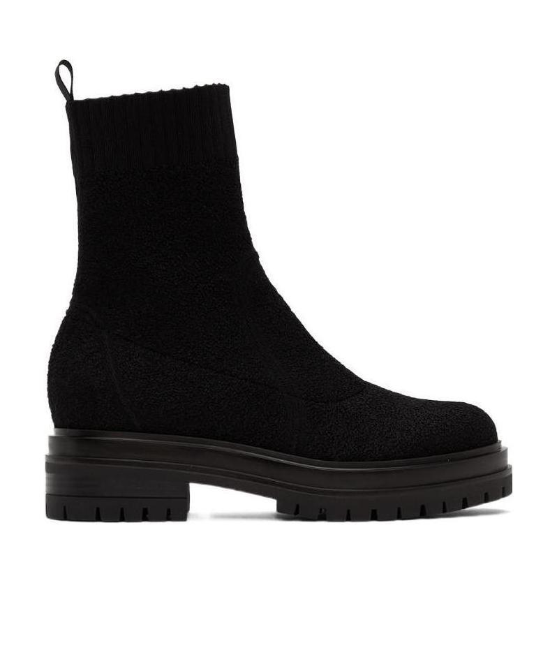 Gianvito Rossi Jacketed Thick-soled Short Boots In Black