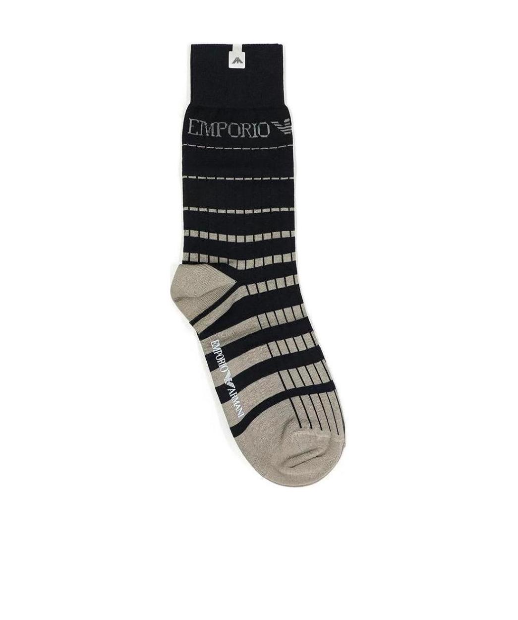 Emporio Armani Logo Matching Socks In Black