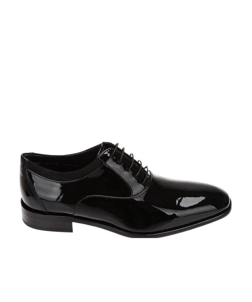 Ferragamo Aiden Series Lace-up Business Casual Shoes In Black