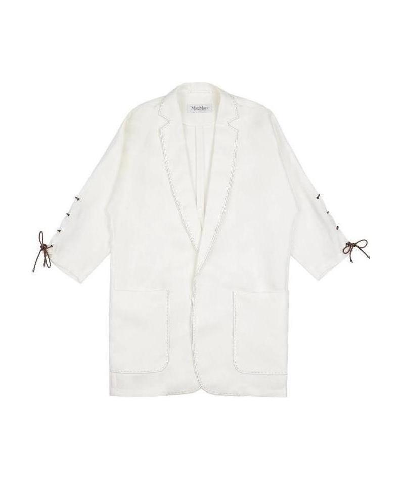Max Mara Lapel Casual Jacket In White