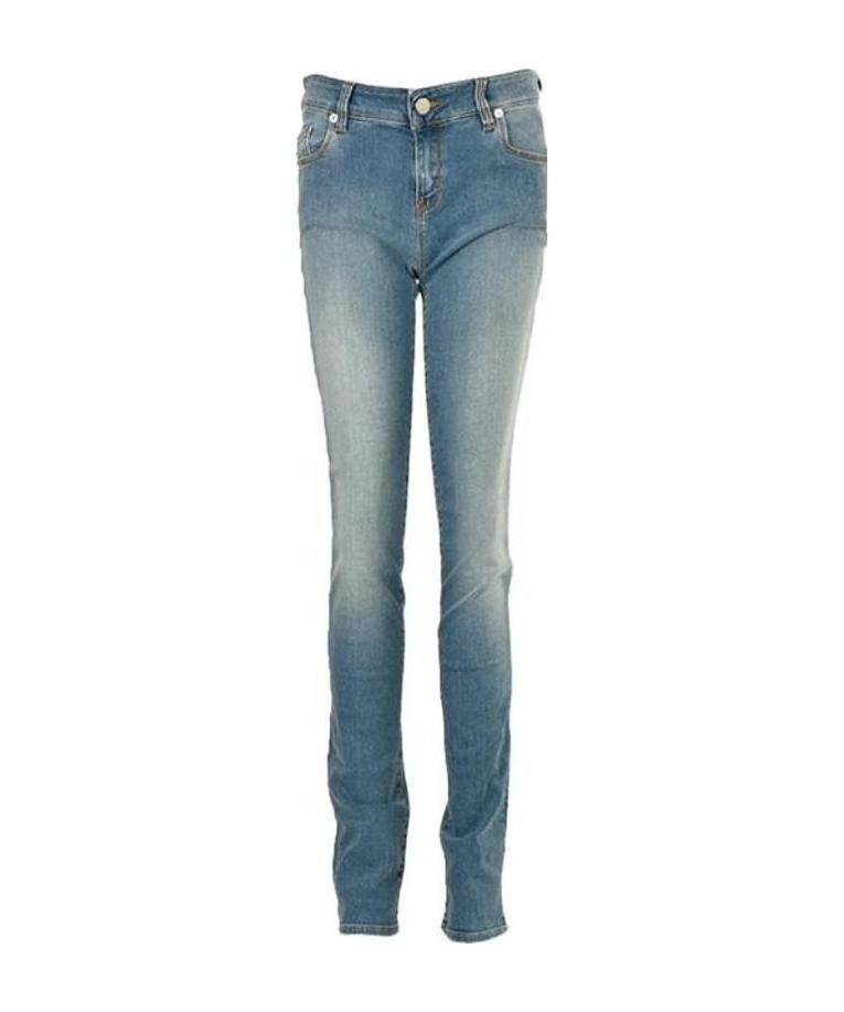 Moschino Logo Jeans In Gray