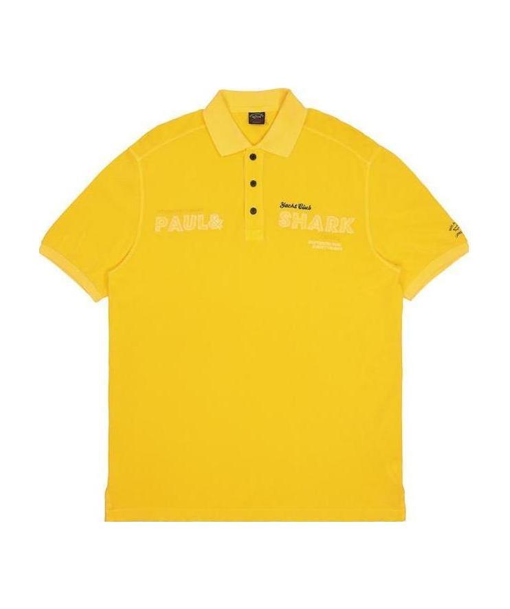 Paul & Shark Logo Embroidered Polo Shirt In Yellow