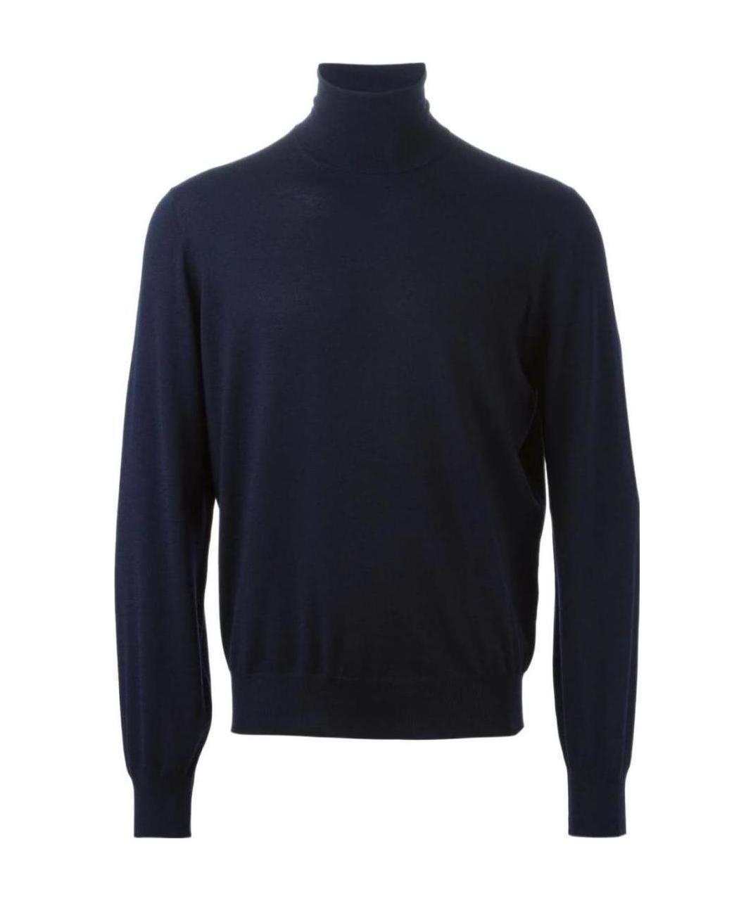 Brunello Cucinelli Knit Turtleneck Sweater Ribbed Cuffs In Black