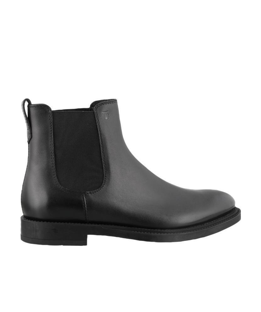 Tod's Leather Ankle Boots In Black