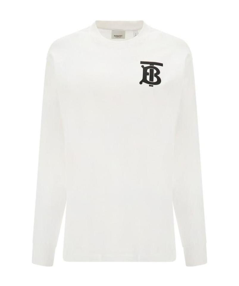 Burberry Long-sleeved Monogram T-shirt In White