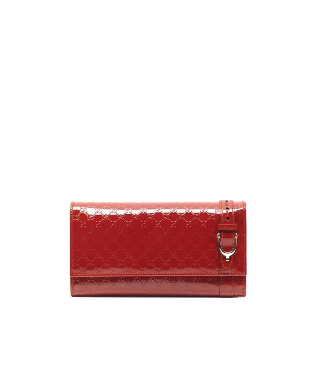 Gucci Logo Details Long Wallet In Red