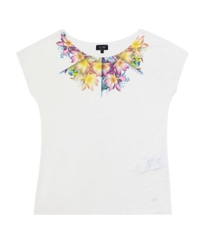 ARMANI JEANS PRINTED T-SHIRT WITH ROUND NECK