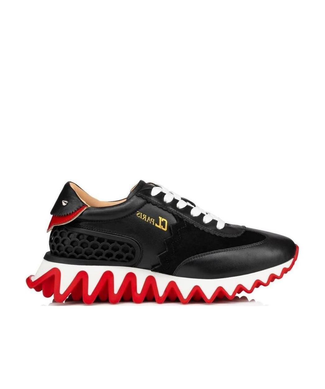 Christian Louboutin Logo Casual Sports Shoes In Black