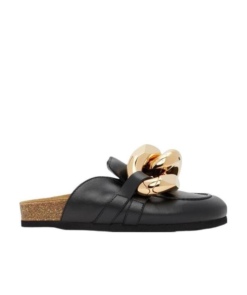 Jw Anderson Jw Flt Pmp Rtoe Mle Gld Chn Lthr In Black