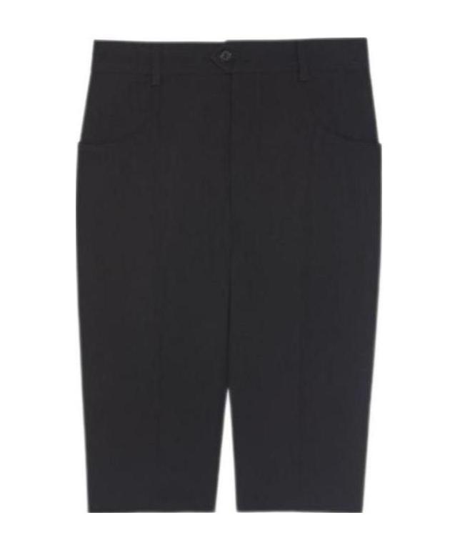 Saint Laurent High-waisted Knee-length Shorts In Black