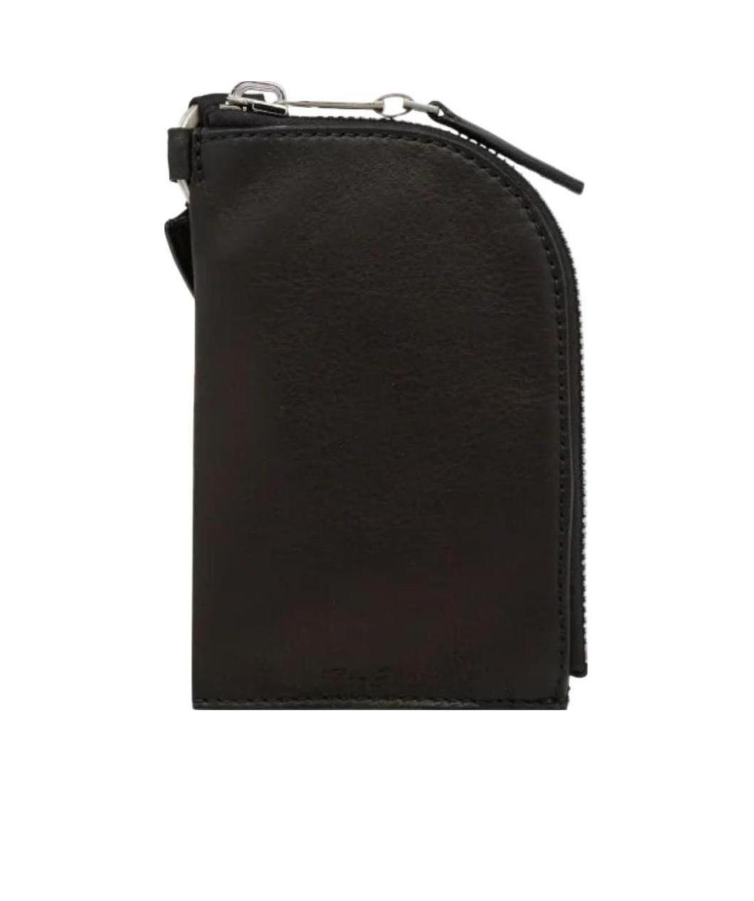 Rick Owens Logo Wallet In Black