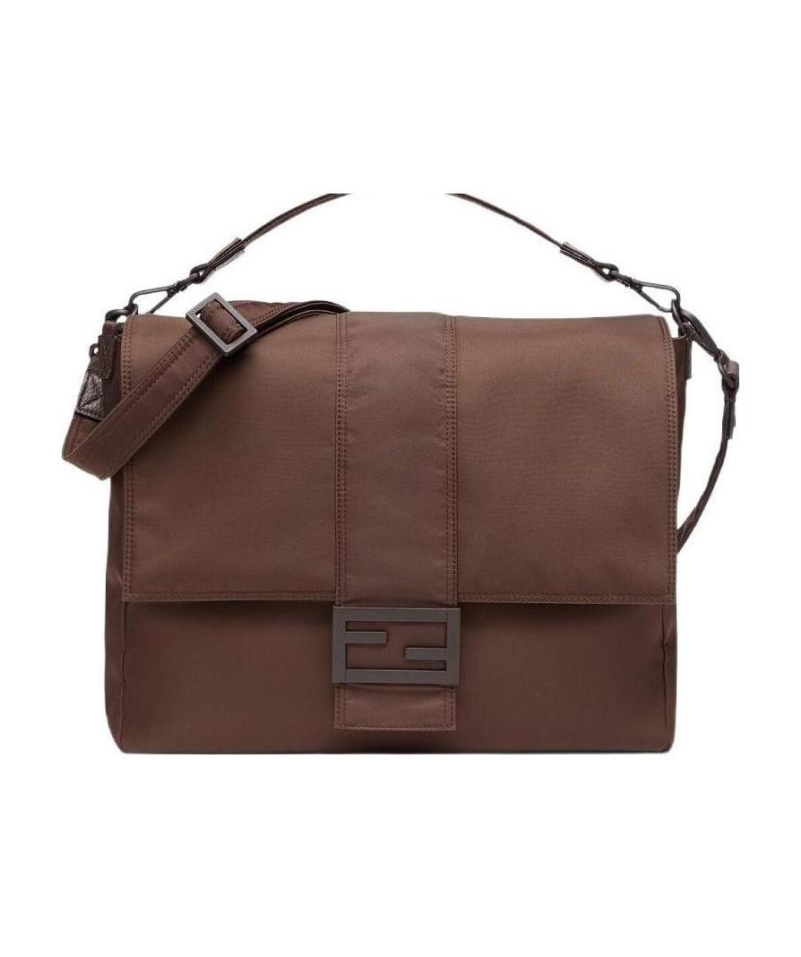 Shop Fendi Baguette Large Messenger Bag In Brown
