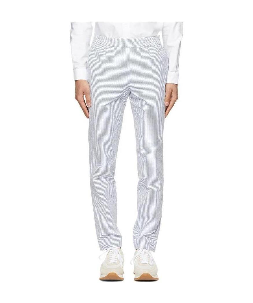 Harmony Paris Striped Casual Pants In Gray