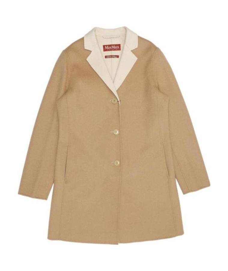 Max Mara Single-breasted Coat In Nude