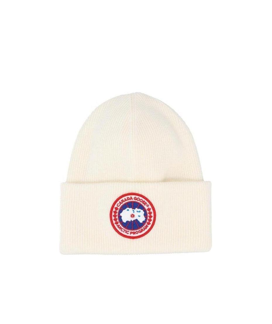 Canada Goose Mens Cottongrass-linaigrette Rib Toque Brand-patch Wool Beanie In Yellow