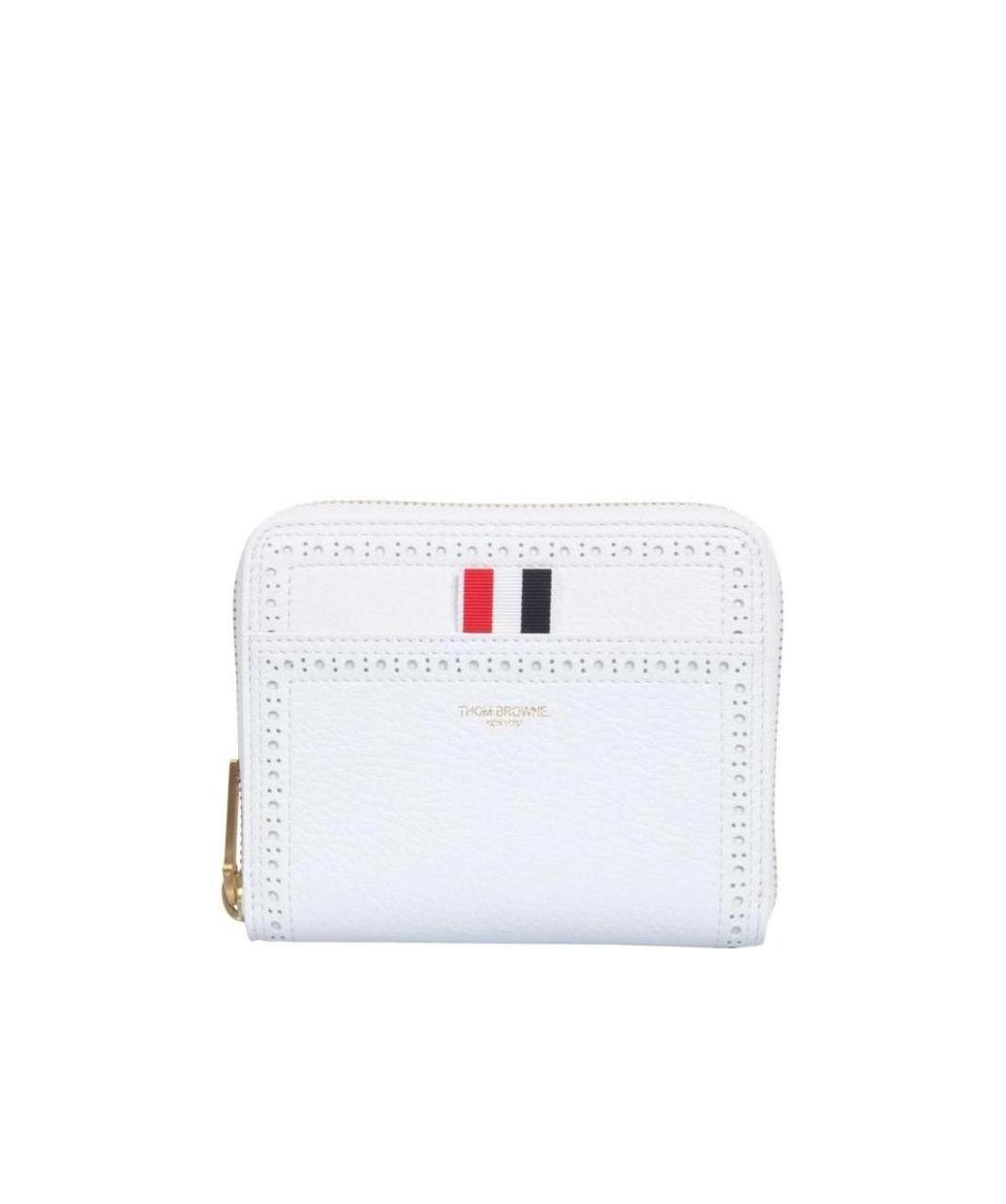 Thom Browne Zipped Compact Wallet In White