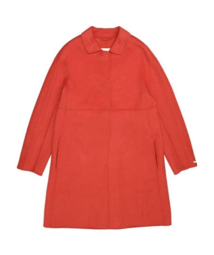 Max Mara Lapel Coat In Red