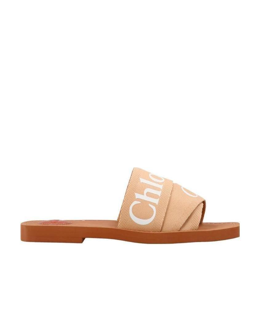 Chloé Woody Flat Mules In Brown