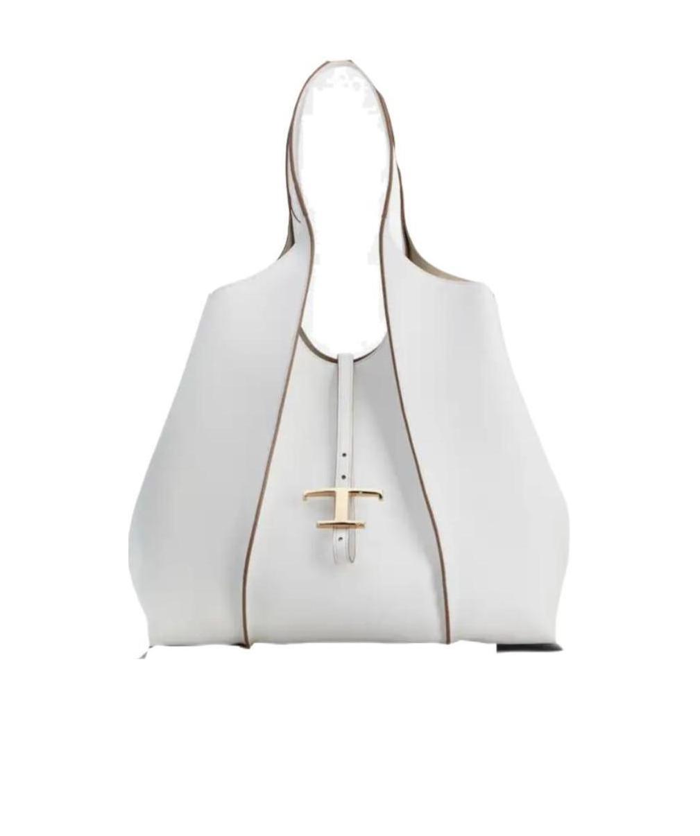 Tod's T-logo Tote Bag In White