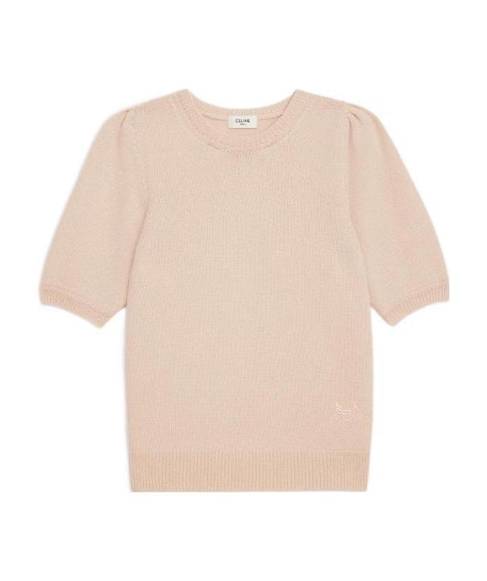 Celine Crew Neck Sweater In Iconic Sulky Cashmere In Neutral