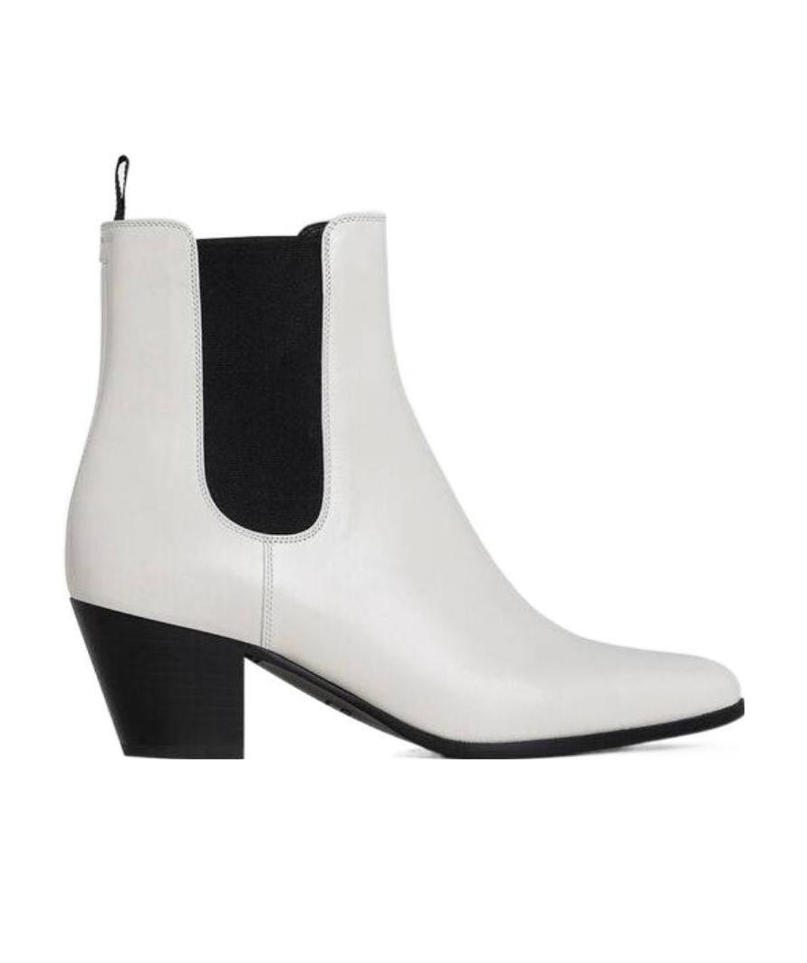 Celine Saint Germain Des Pres Shiny Calfskin Boots In Nude