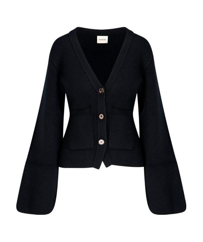 Shop Khaite Scarlett Cashmere Cardigan In Black