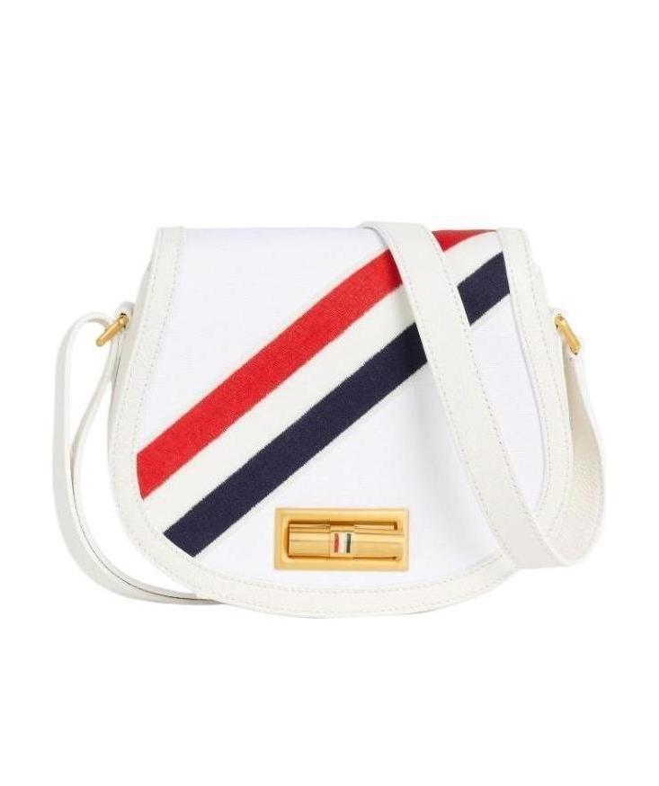THOM BROWNE SMALL SHOULDER SADDLE BAG