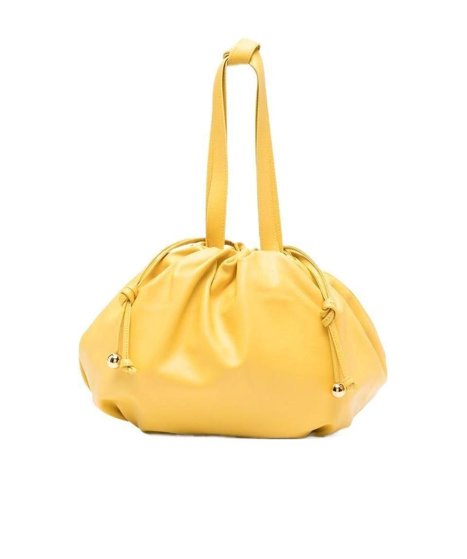 Bottega Veneta Gathered-detail Tote Bag In Orange