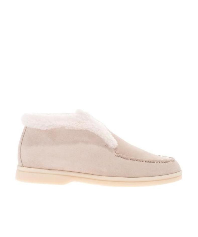 Loro Piana Open Walk Chukka Boots In Nude