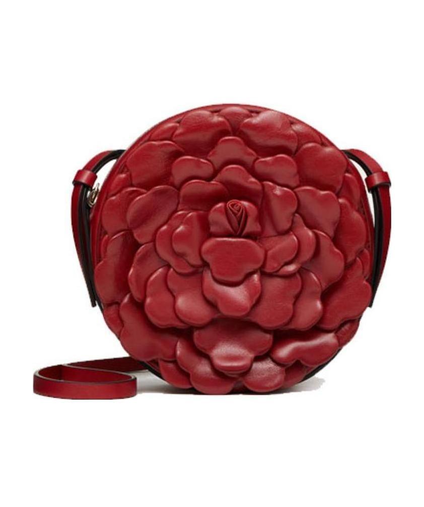 Valentino Atelier 03 Rose Edition Leather Shoulder Bag In Red