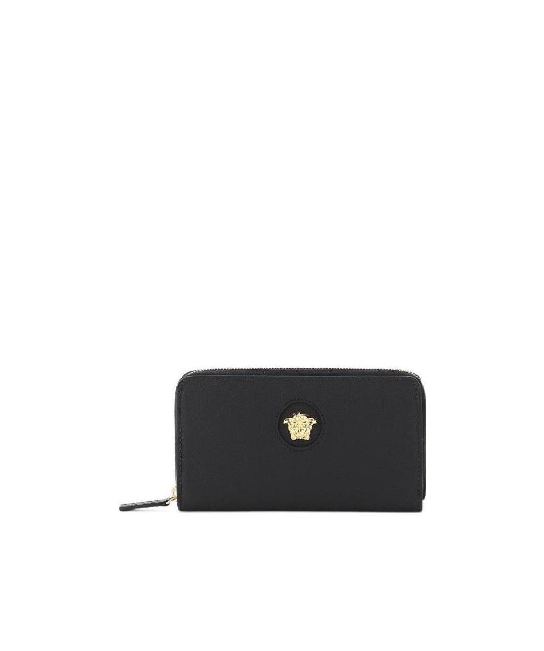 Versace La Medusa Continental Wallet In Black
