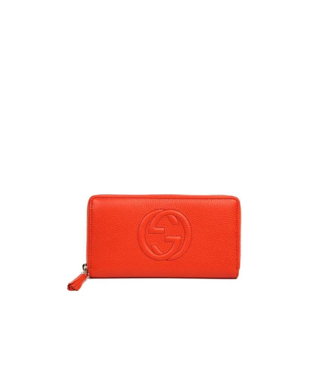 Gucci Logo Details Long Wallet In Red
