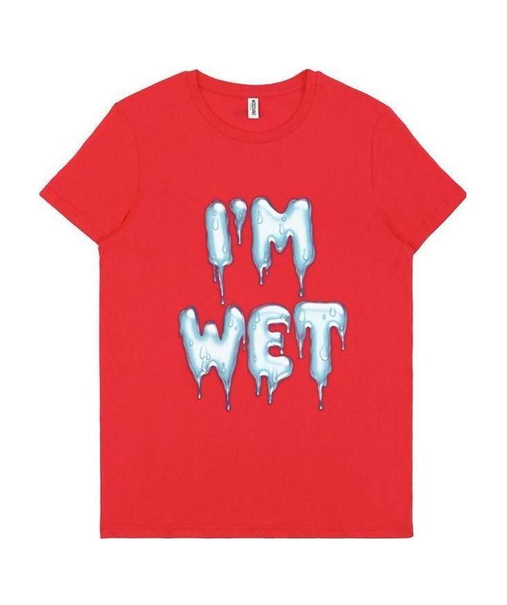 Moschino Round-necked Logo T-shirt In Red