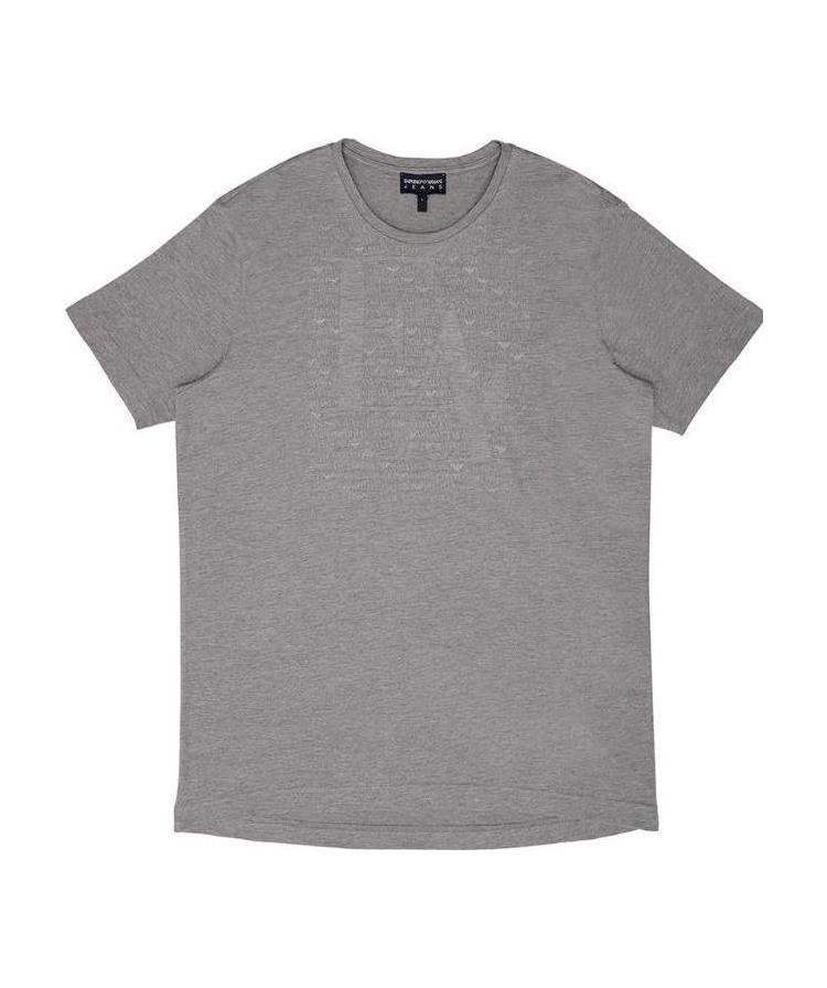 EMPORIO ARMANI OPEN-NECKED BLACK SHIRT