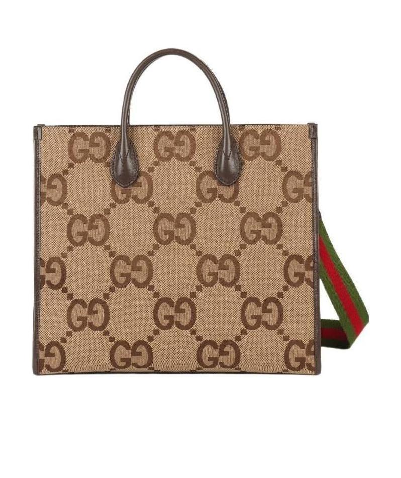 Gucci Jumbo Gg Tote Bag In Brown