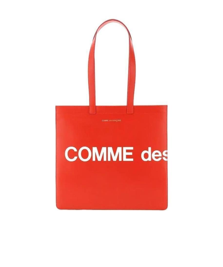 Comme Des Garçons Logo Handbag In Red