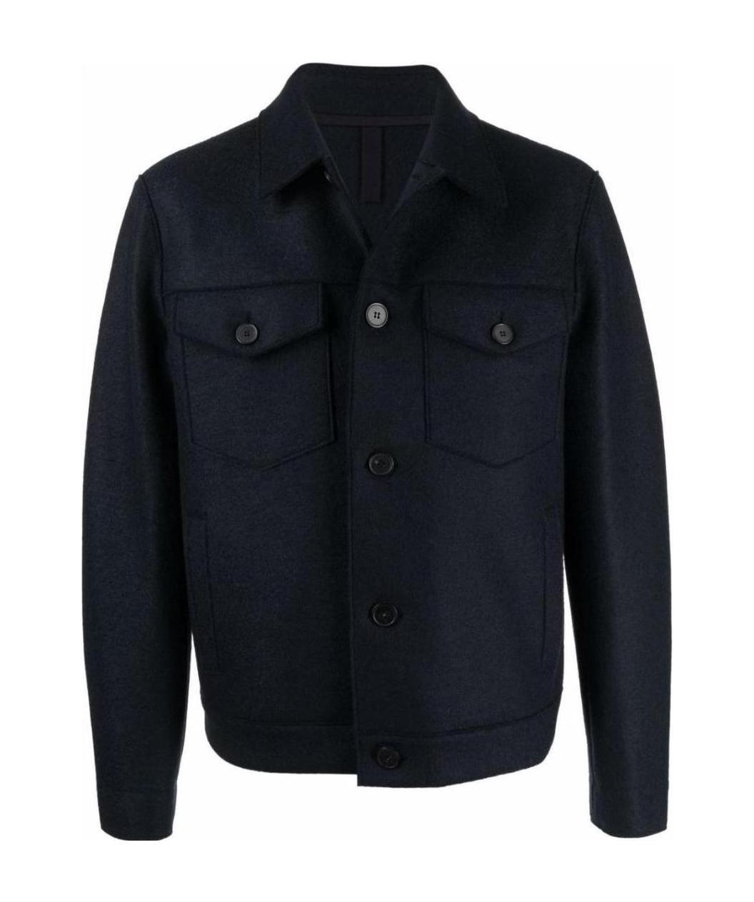 Harris Wharf London Felted Virgin Wool Jacket In Black