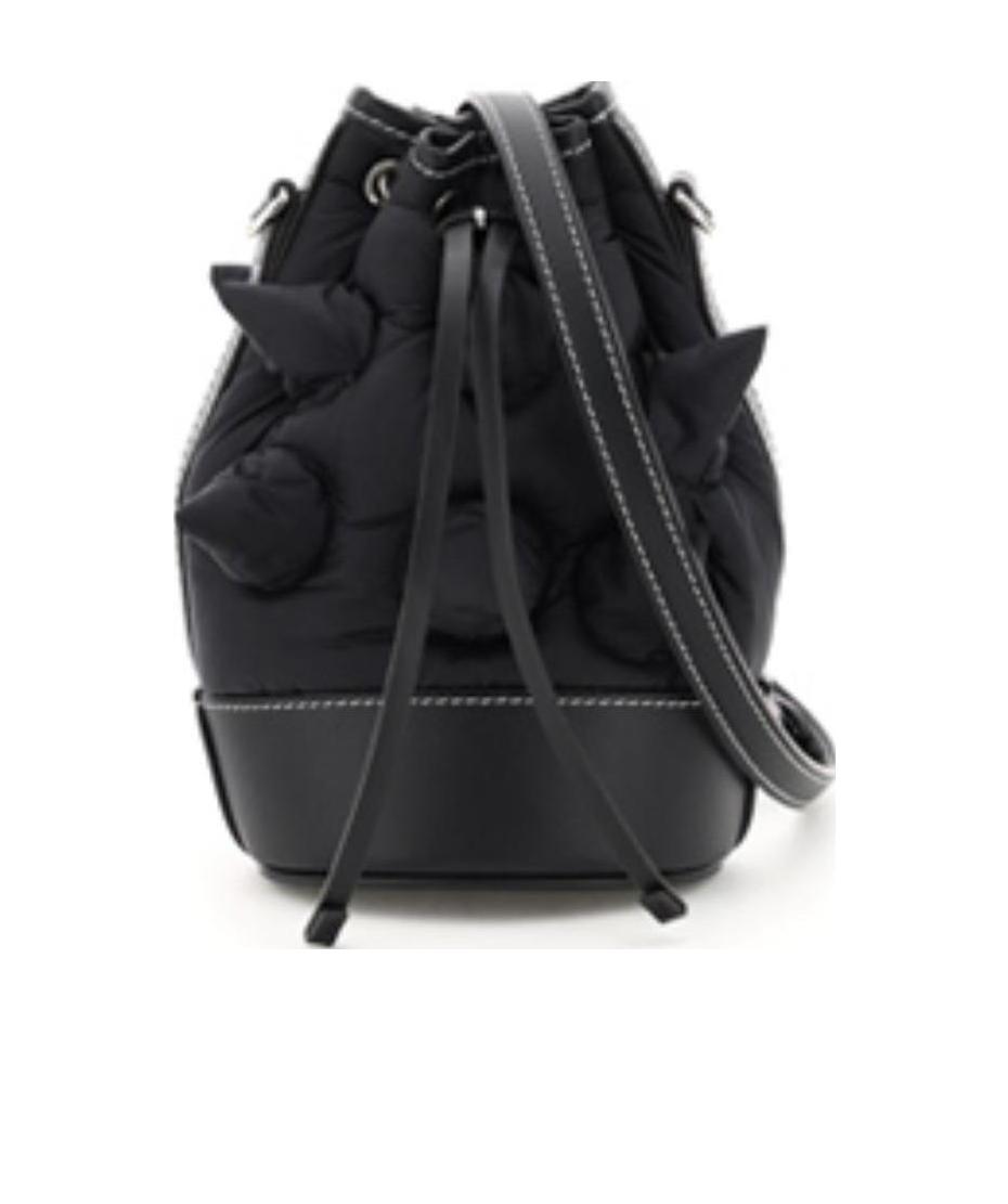 Moncler Black Riveted Shoulder Bag In Black