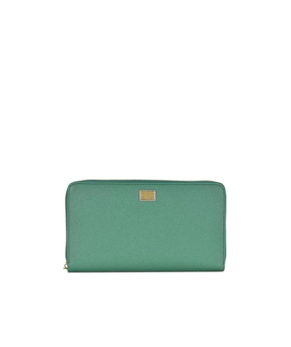 Dolce & Gabbana Logo Details Wallet In Green
