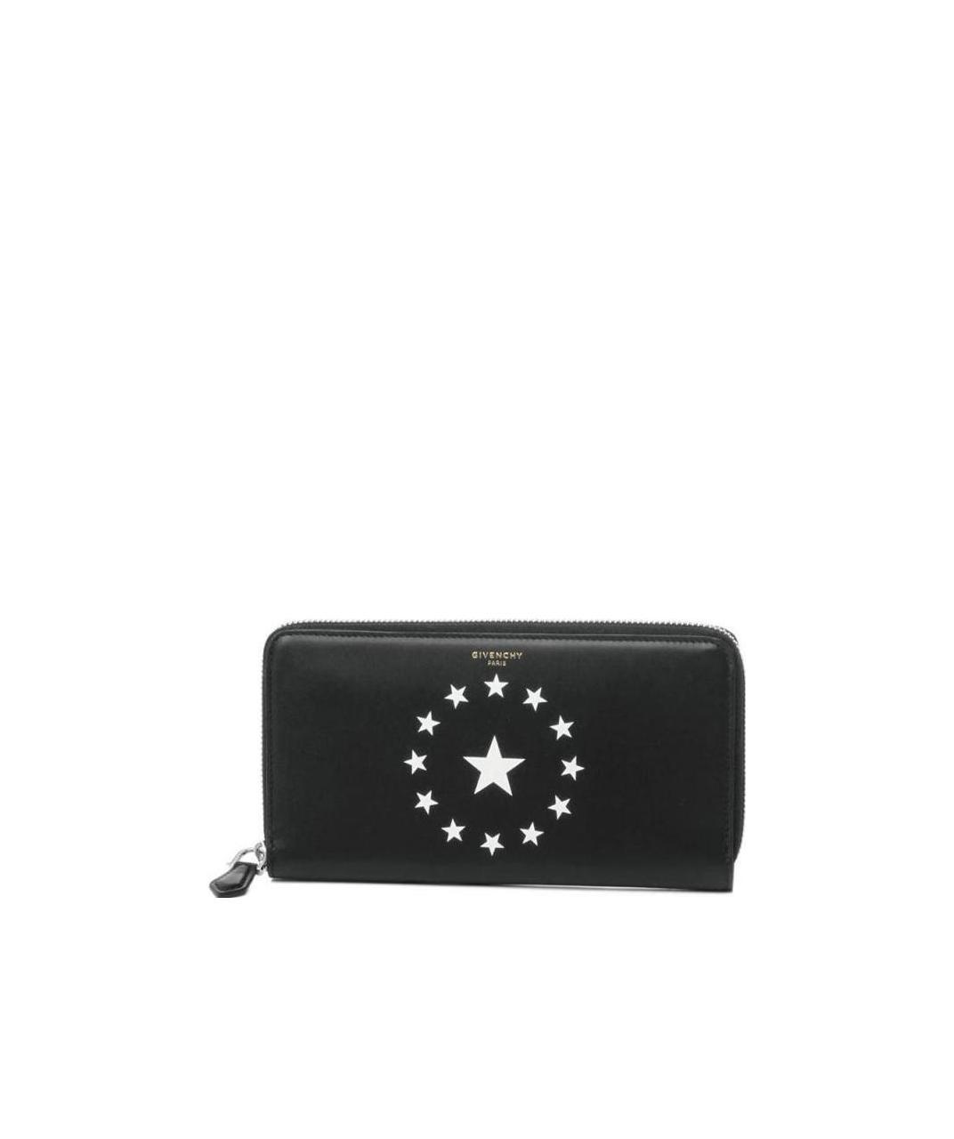 Givenchy Star Printed Zipper Purse In Black