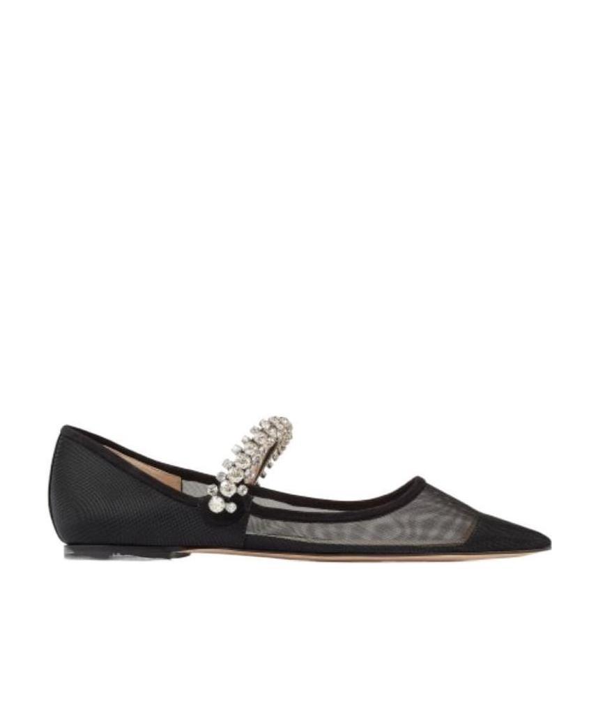 Jimmy Choo Baily Pointed-toe Ballerina Flats In Black