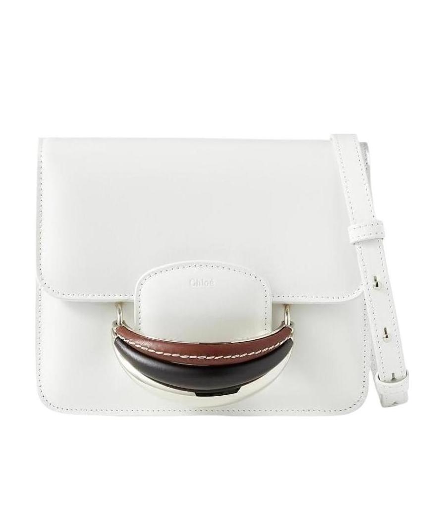 Chloé Kattie Flip Shoulder Bag In White